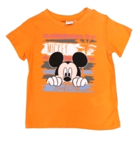 Baby T-Shirt für Jungen in orange mit Micky Maus